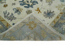Hand Knotted Wool Persian Oushak Traditional Area Rug with Beige and Gray Tones by The Rug Decor
