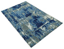 5x8 Modern Abstract Hand Knotted Wool Area Rug