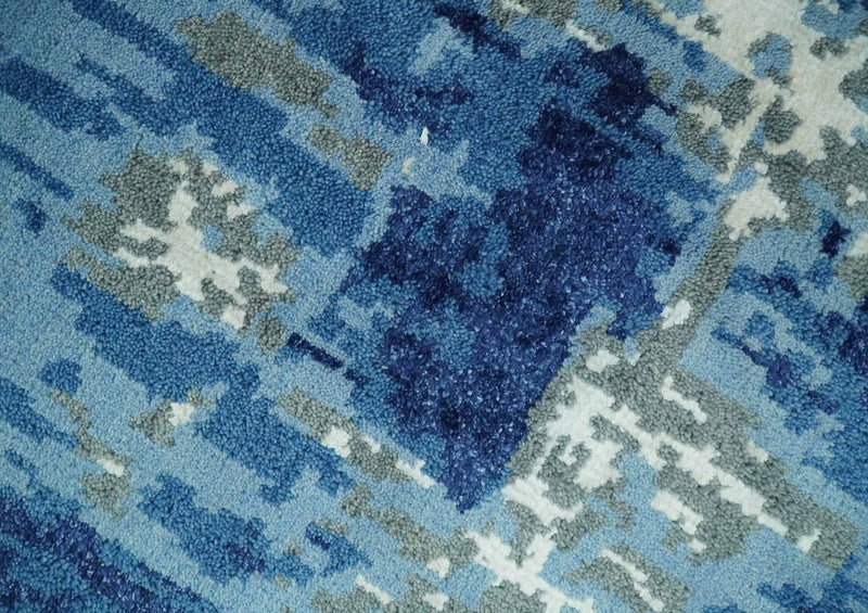 5x8 Modern Abstract Hand Knotted Wool Area Rug