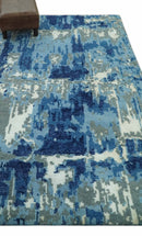 5x8 Modern Abstract Hand Knotted Wool Area Rug