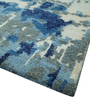 5x8 Modern Abstract Hand Knotted Wool Area Rug