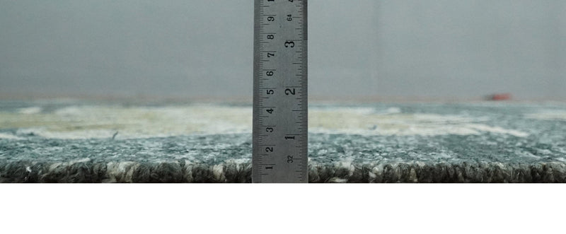 Hand Knotted 5x8 Charcoal, Beige and Olive Floral Persian made of Recycled Silk Area Rug | OP90