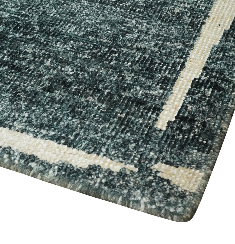 Hand Knotted 5x8 Charcoal, Beige and Olive Floral Persian made of Recycled Silk Area Rug | OP90