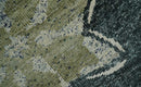 Hand Knotted 5x8 Charcoal, Beige and Olive Floral Persian made of Recycled Silk Area Rug | OP90