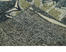 Hand Knotted 5x8 Charcoal, Beige and Olive Floral Persian made of Recycled Silk Area Rug | OP90