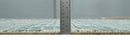 Ivory Teal Recycled Silk Hand Knotted Area Rug 5x8 - Modern Persian Contemporary