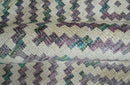 Hand Knotted 5x8 Ivory, Blue and Purple Antique Persian Geometric Style Contemporary Bamboo Silk Area Rug | OP125