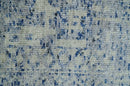 Hand Knotted 5x8 Ivory, Purple and Blue Modern Contemporary Southwestern Tribal Trellis Recycled Silk Area Rug | OP104
