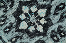 Hand Knotted 5x8 Ivory, Silver and Black Antique Persian Geometric Style Contemporary Bamboo Silk Area Rug | OP110