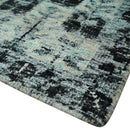 Ivory Bamboo Silk Area Rug 5x8 - Hand Knotted Persian Geometric