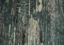 Hand Knotted 5x8 Ivory, moss green and Black Modern Abstract Contemporary Recycled Silk Area Rug | OP74