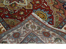 Hand knotted 5x8 Mustard, Brown and Ivory Traditional Heriz Serapi wool area rug by The Rug Decor