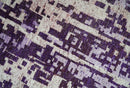 Hand Knotted 5x8 Purple, Violet and Ivory Modern Abstract Contemporary Recycled Silk Area Rug | OP131