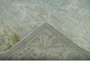Hand Knotted 6x9 Oriental Oushak Silver and Beige Turkish Style Wool Area Rug