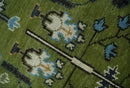 Hand Knotted Wool Turkish Area Rug - Olive Green Tree Of Life