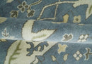 Hand Knotted 8x10 Antique Style Oriental Oushak Gray, Ivory and Beige Wool Area Rug by The Rug Decor