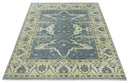 Hand Knotted 8x10 Antique Style Oriental Oushak Gray, Ivory and Beige Wool Area Rug by The Rug Decor