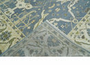 Hand Knotted 8x10 Antique Style Oriental Oushak Gray, Ivory and Beige Wool Area Rug by The Rug Decor