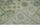 Hand Knotted 8x10 Beige and Gray Antique Oushak Wool Area Rug by The Rug Decor