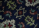 Hand Knotted 8x10 Black, Rust and Beige Antique Oushak Wool Area Rug by The Rug Decor