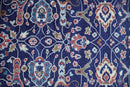 Hand Knotted 8x10 Blue and Rust Traditional Persian Oushak Area Rug | TRD2643