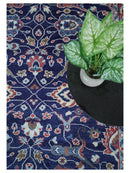 Hand Knotted 8x10 Blue and Rust Traditional Persian Oushak Area Rug | TRD2643