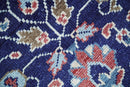Hand Knotted 8x10 Blue and Rust Traditional Persian Oushak Area Rug | TRD2643