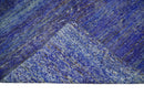 Hand Knotted 8x10 Denim Blue Modern Abstract Silk Bohemian Area Rug | TRDSS4