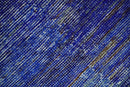 Hand Knotted Silk Area Rug 8x10 - Denim Blue Modern Abstract