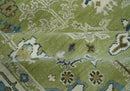 Hand Knotted 8x10 and 10x14 Light Green, Ivory and Silver Traditional Turkish Antique Style Wool Area Rug by The Rug Decor