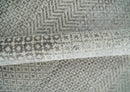 Hand Knotted 8x10 Modern Geometric Trellis Scandinavian Charcoal, Silver and Ivory Wool Area Rug