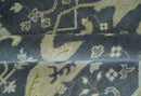 Hand Knotted 8x10 Oriental Oushak Charcoal, Ivory and Beige Wool Area Rug by The Rug Decor