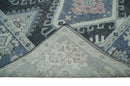 Hand Knotted Wool Area Rug - Traditional Ivory Charcoal Silver Blue by The Rug Decor