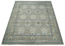 Vintage Hand Knotted 8x10 Traditional Oxidized Textured Low Pile Wool Rug | TRD2045810