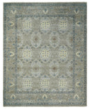 Vintage Hand Knotted 8x10 Traditional Oxidized Textured Low Pile Wool Rug | TRD2045810