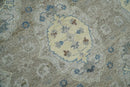 Vintage Hand Knotted 8x10 Traditional Oxidized Textured Low Pile Wool Rug | TRD2045810