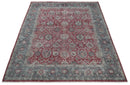 Vintage Hand Knotted 8x10 Traditional Oxidized Textured Low Pile Wool Rug | TRD2122810