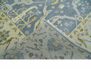 Hand Knotted 8x10 Vintage style Oriental Oushak Gray, Silver and Beige Wool Area Rug