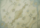 Hand Knotted 8x8 Oriental Oushak Ivory, Beige and Gray Wool Area Rug by The Rug Decor