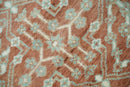 Hand knotted 9.4x12 Rust and Aqua Floral Tree wool Area Rug by The Rug Decor