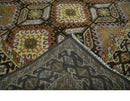 Hand Knotted 9x12 Olive, Gold, Black and Brown Oriental Traditional Wool Area Rug by The Rug Decor