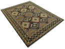 Hand Knotted 9x12 Olive, Gold, Black and Brown Oriental Traditional Wool Area Rug by The Rug Decor