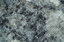 Hand Knotted Blended Wool Modern Abstract Area Rug in Ivory Silver Charcoal Tones by The Rug Decor