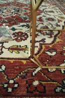 Rust and Ivory Traditional Medallion Area Rug - Hand Knotted Wool by The Rug Decor