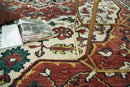 Rust and Ivory Traditional Medallion Area Rug - Hand Knotted Wool by The Rug Decor