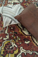 Rust and Ivory Traditional Medallion Area Rug - Hand Knotted Wool by The Rug Decor
