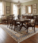 Wool Hand Knotted Antique Traditional Oushak Rug Ivory Blue Gray