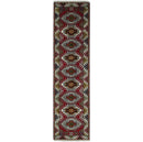 Hand Knotted Antique Kazak Runner Ivory and Red Traditional Tribal Armenian Rug | KZA4