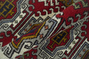 Hand Knotted Antique Kazak Runner Ivory and Red Traditional Tribal Armenian Rug | KZA4