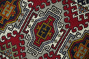 Hand Knotted Antique Kazak Runner Ivory and Red Traditional Tribal Armenian Rug | KZA4